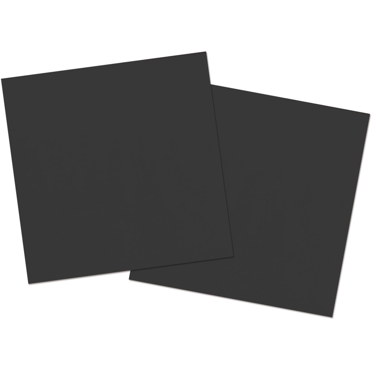 Servetten - 20x st - zwart - 33 x 33 cm - papier - feestservetten - lunch/diner servetjes -