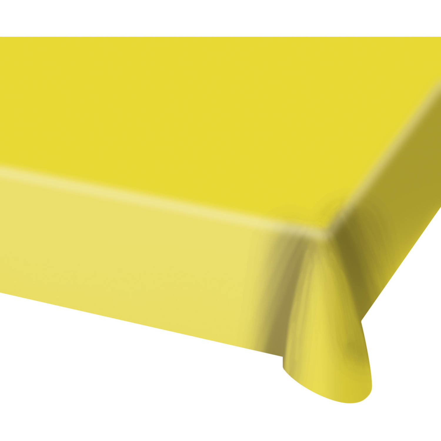 Tafelkleed - geel - 130 x 180 cm - plastic - tafellaken - versiering - feesttafelkleden -