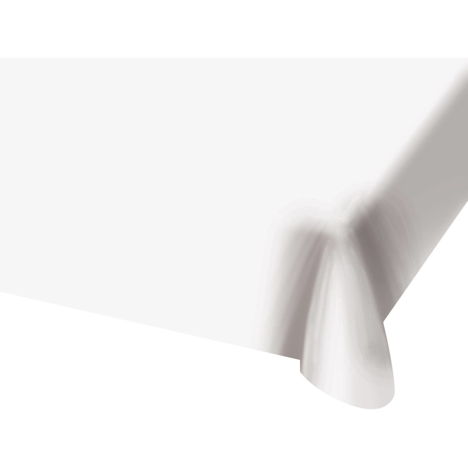 2x stuks tafelkleed van plastic wit 130 x 180 cm -