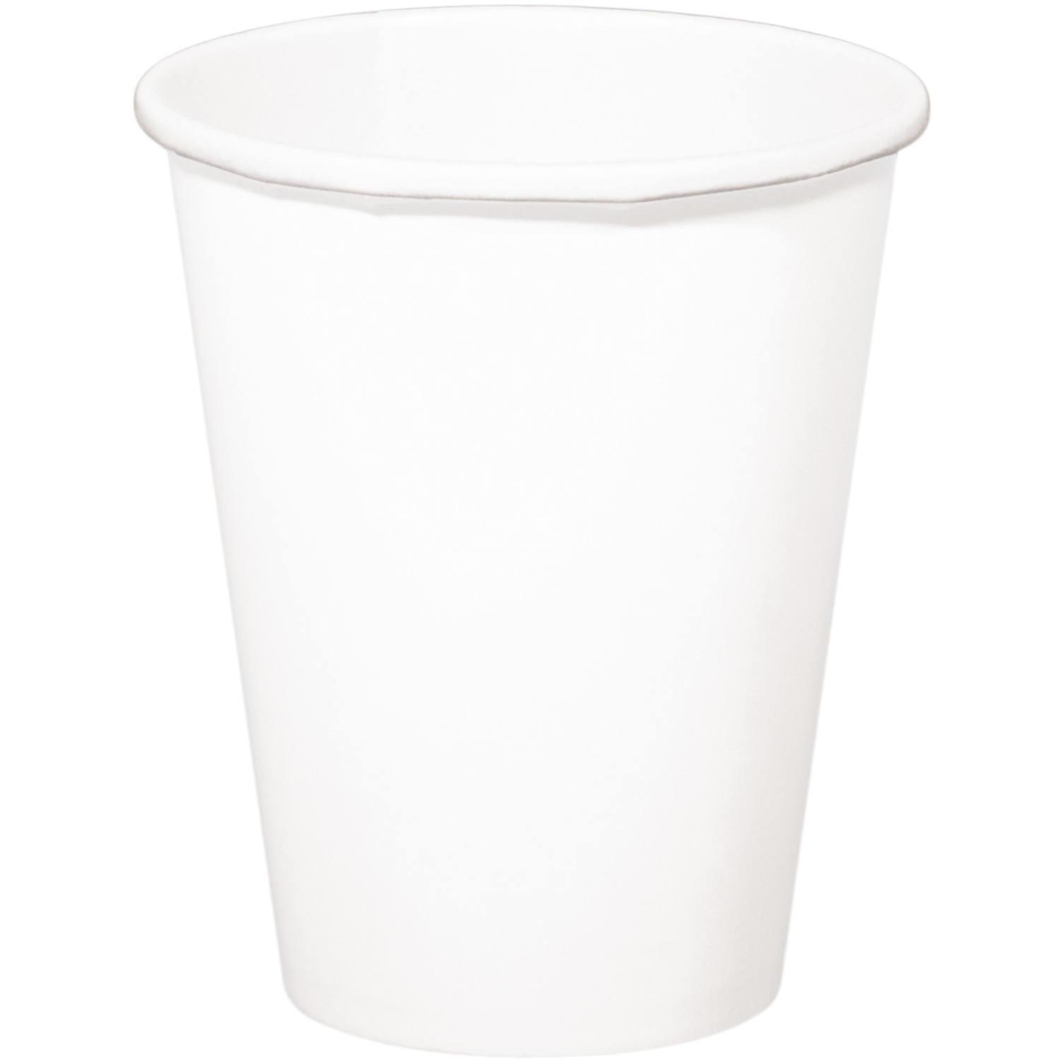 32x stuks drinkbekers van papier wit 350 ml -