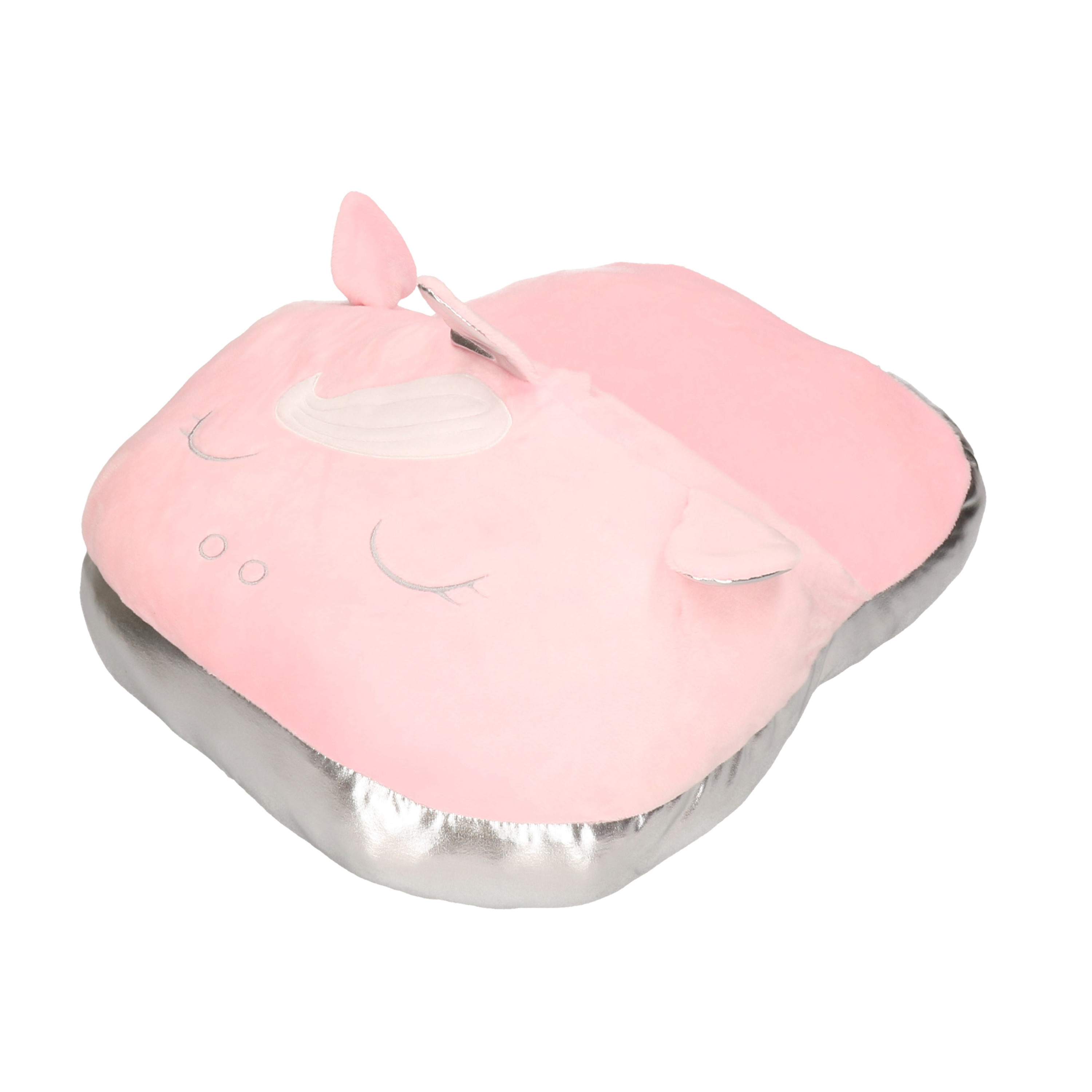Eenhoorn voetenwarmer slof roze voor meisjes/dames One size -
