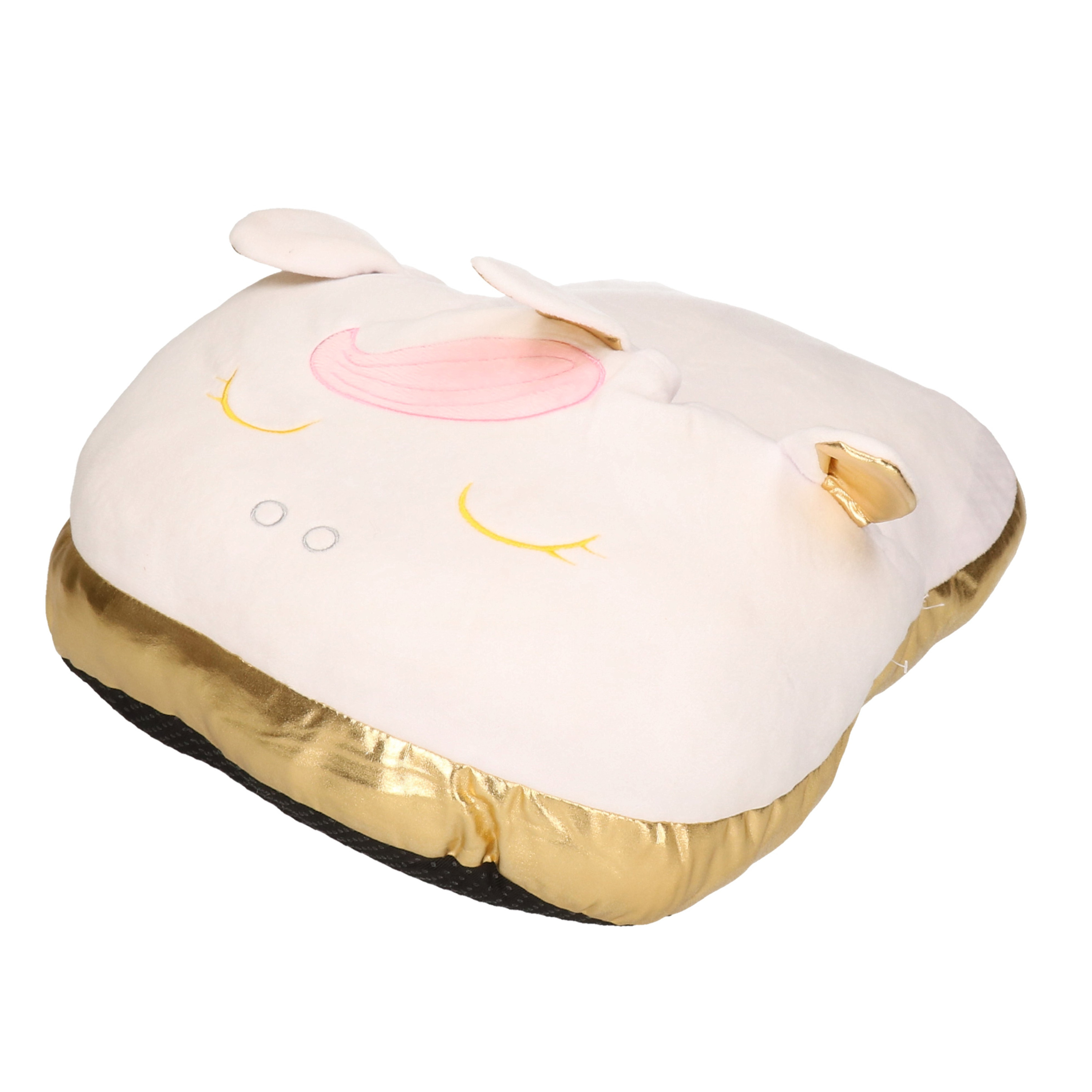 Eenhoorn voetenwarmer slof wit voor meisjes/dames One size -