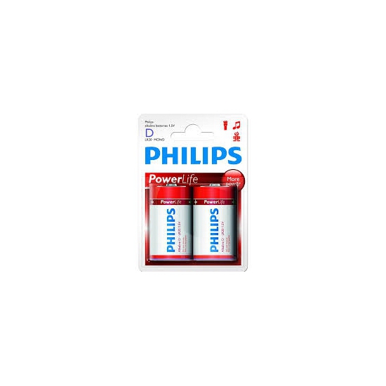 8x stuks Philips Lr20 D batterijen -