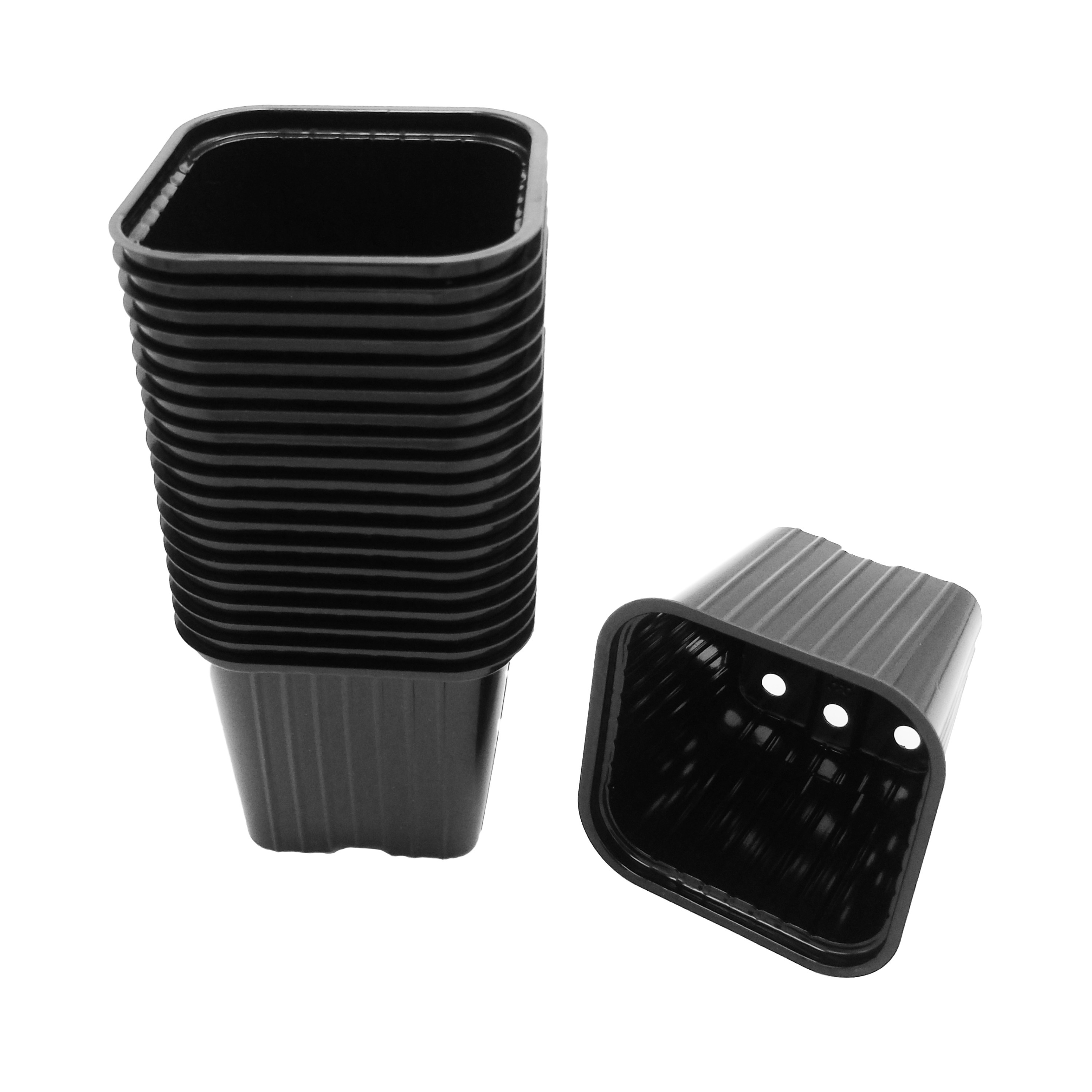 40x stuks Kunststof kweekpotjes/stekpotjes 7 x 6 cm -
