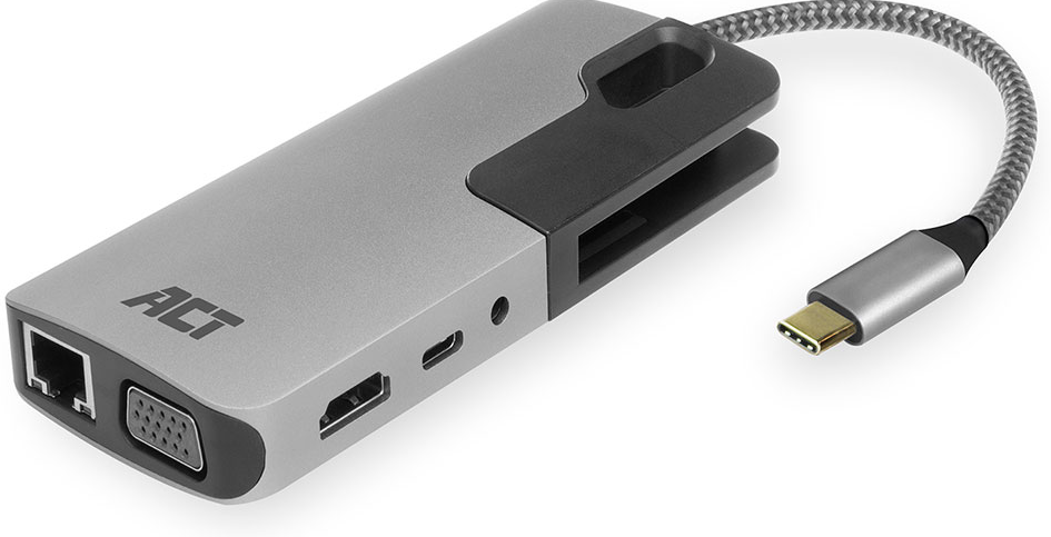 AC7043 -USB-C Multiport adapter - HDMI - VGA - 4K - 60W - PD Pass Through - 3x USB-A