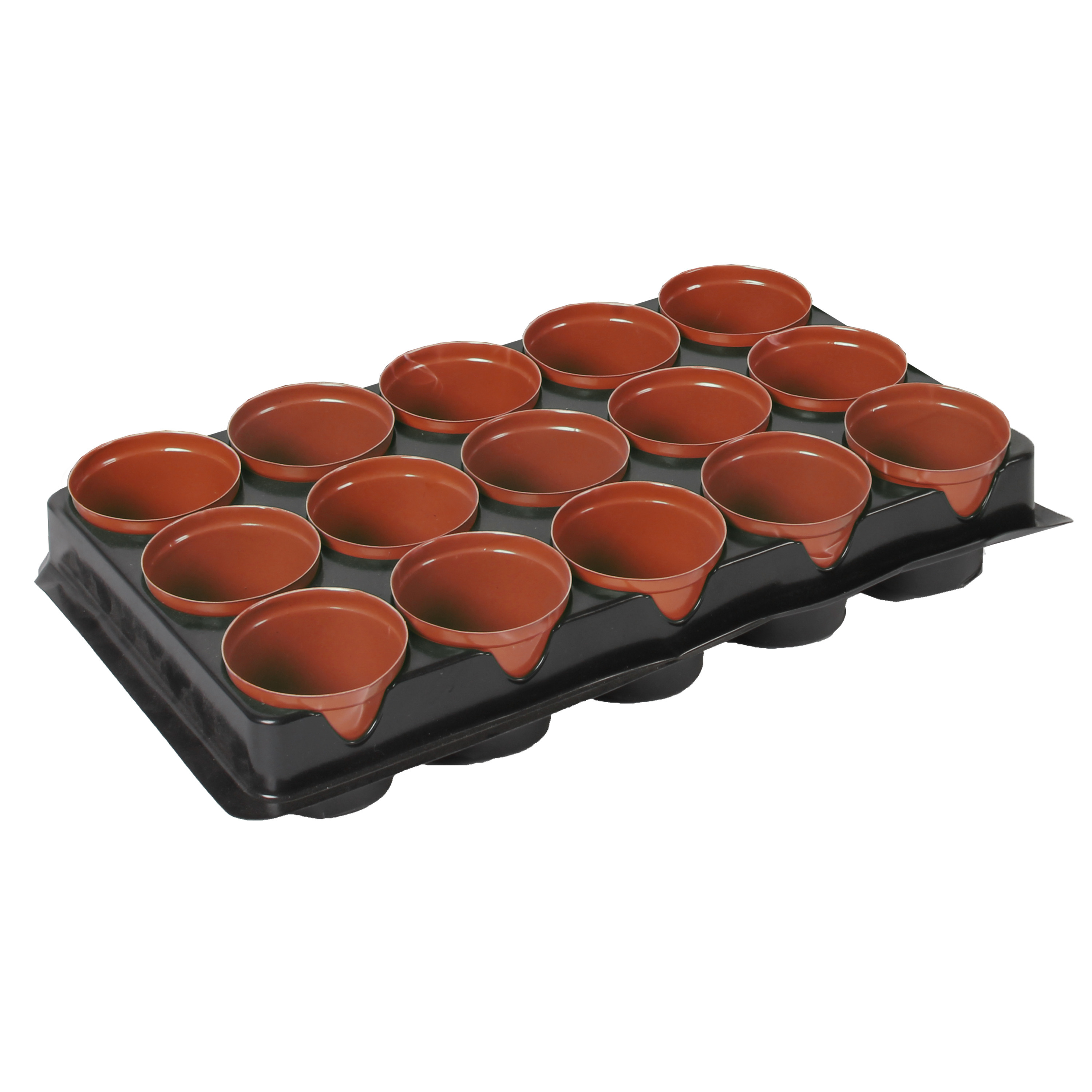 45x stuks Kunststof kweekpotjes/stekpotjes 7 x 7 cm -