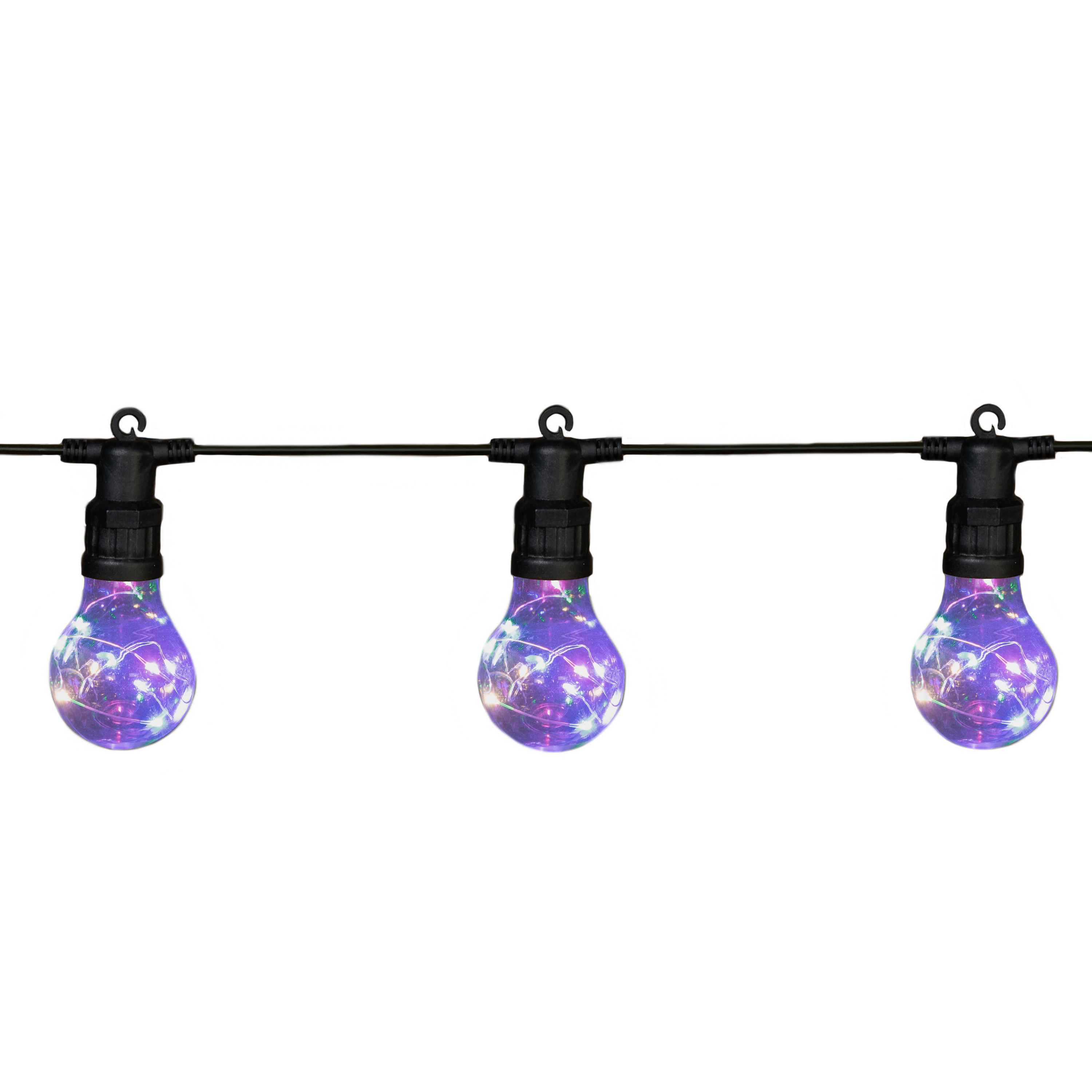 Tuinverlichting lichtsnoer met lampjes/bollampjes gekleurd 10 meter -