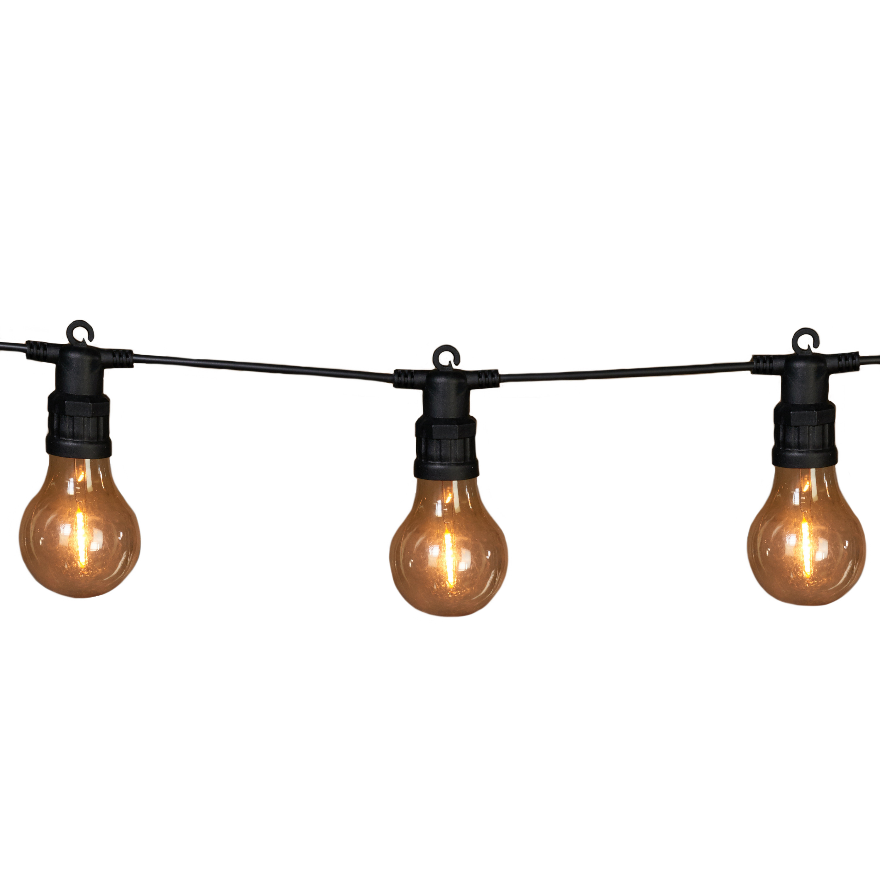 Tuinverlichting lichtsnoer met 10 lampjes/bollampjes klassiek warm 10 meter -