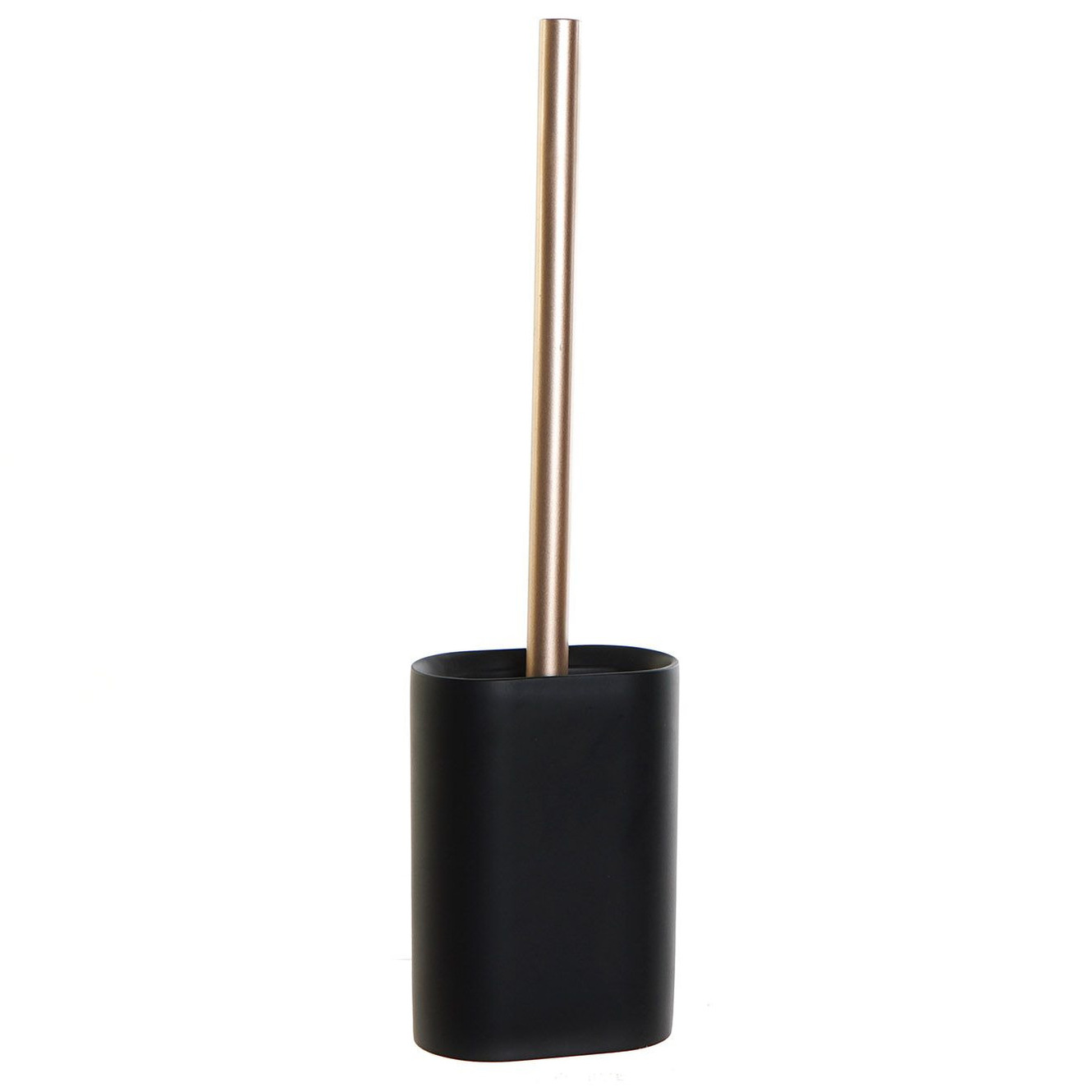 Silicone hygiene wc/toiletborstel 40 cm met toiletborstelhouder zwart -