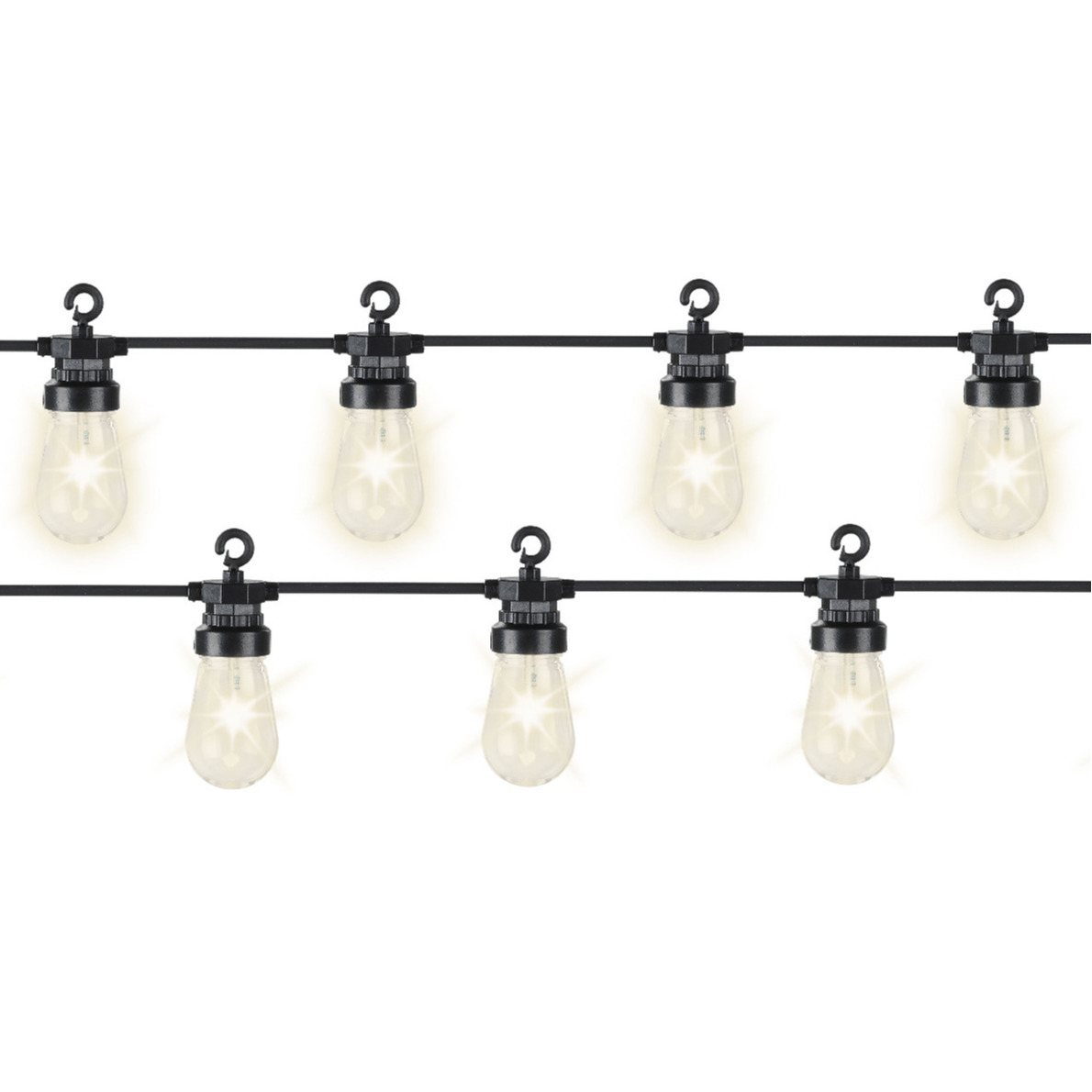 Tuinverlichting lichtsnoeren met 20 lampjes/bollampjes 950 cm -