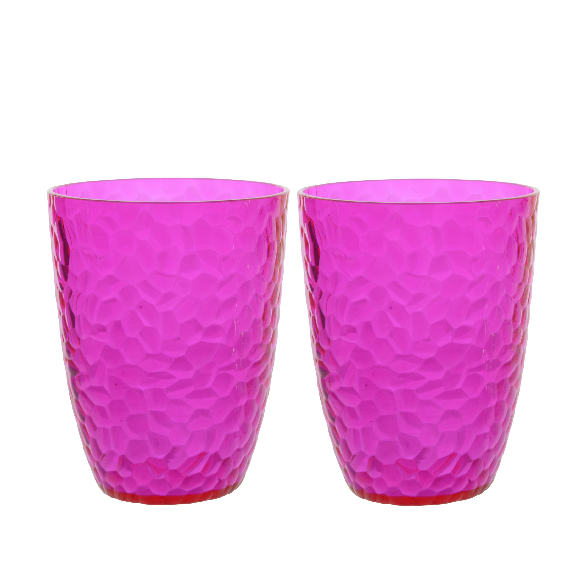 4x stuks kunststof bekers roze 20 cl -