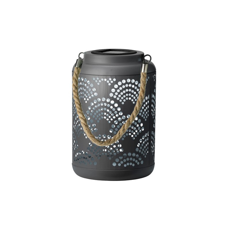 Solar lantaarn ijzer antraciet 23 cm -