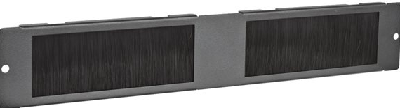 RMWCBRUSHACCS - Rack plate with brush entry - zwart - 19