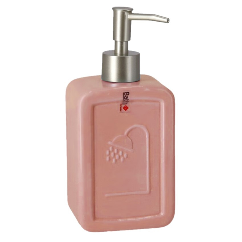 Zeeppompje - roze - 18 cm - keramiek - zeepdispenser -