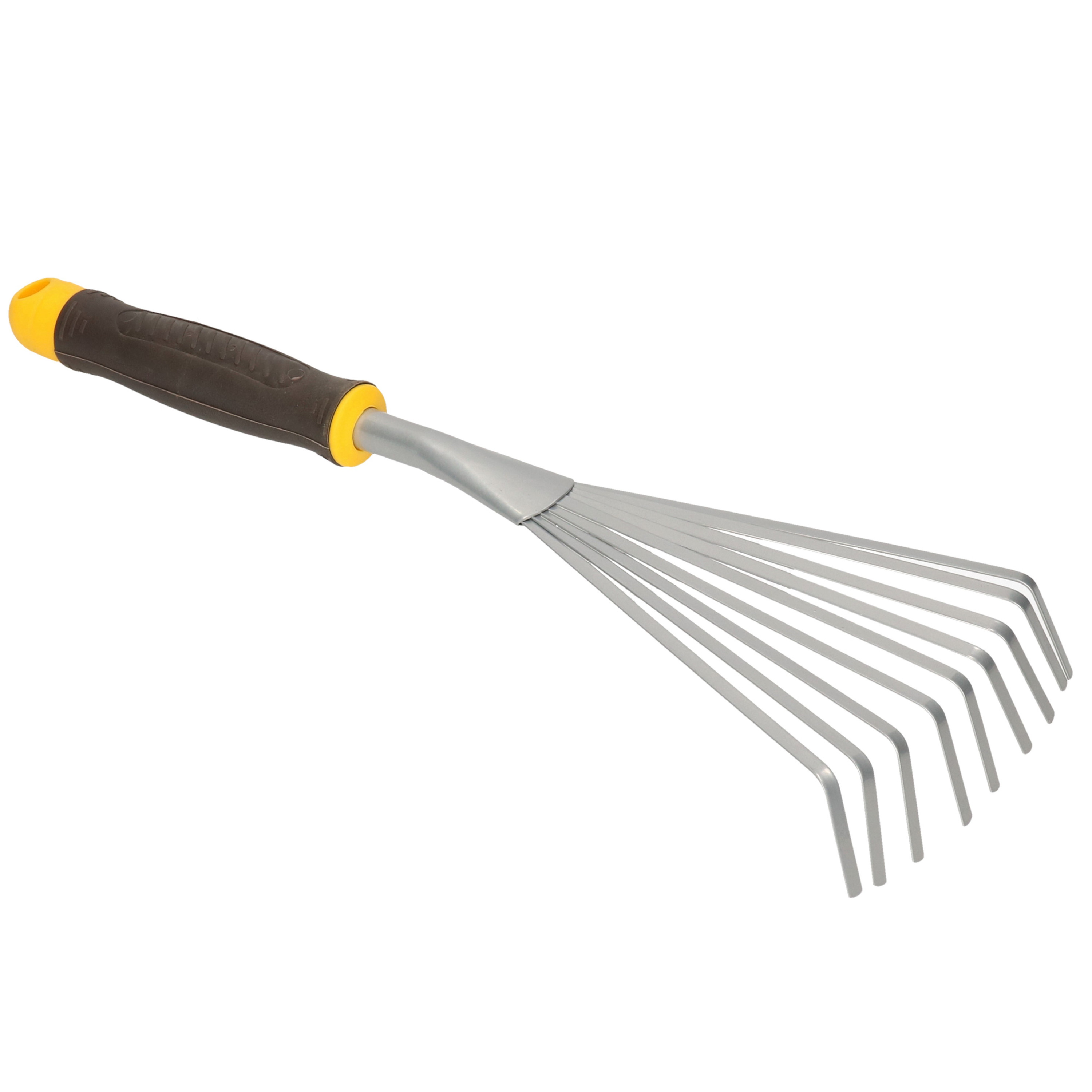 Mini gazonhark/bladhark met stalen tanden 40 cm -