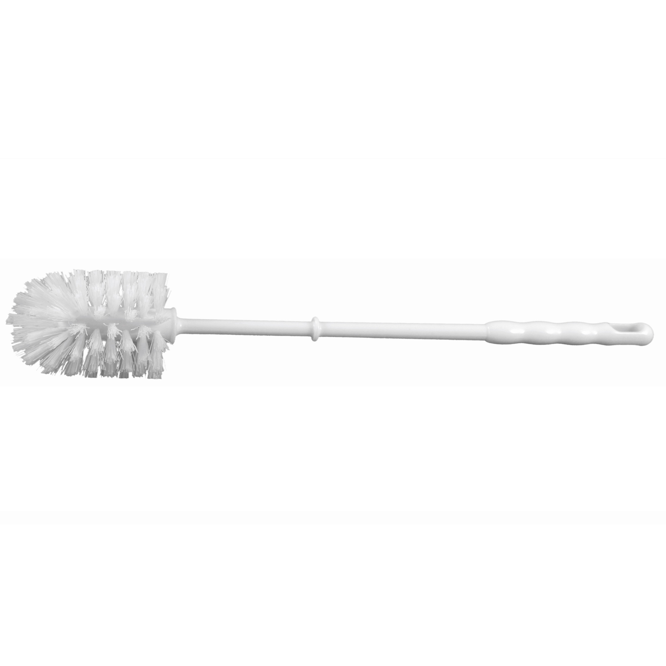 Wc/toiletborstel kunststof - wit - 37 cm - Toilet/badkameraccessoires -