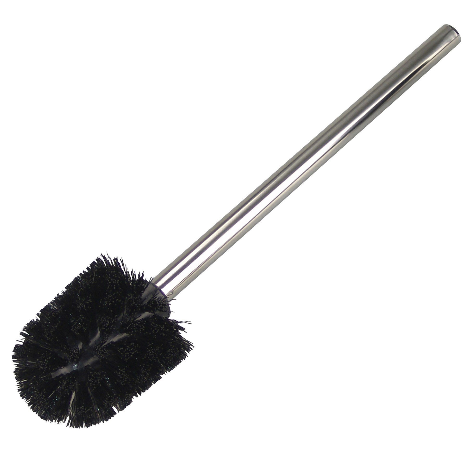 Wc-borstel/toiletborstel zwart 36 cm van RVS -