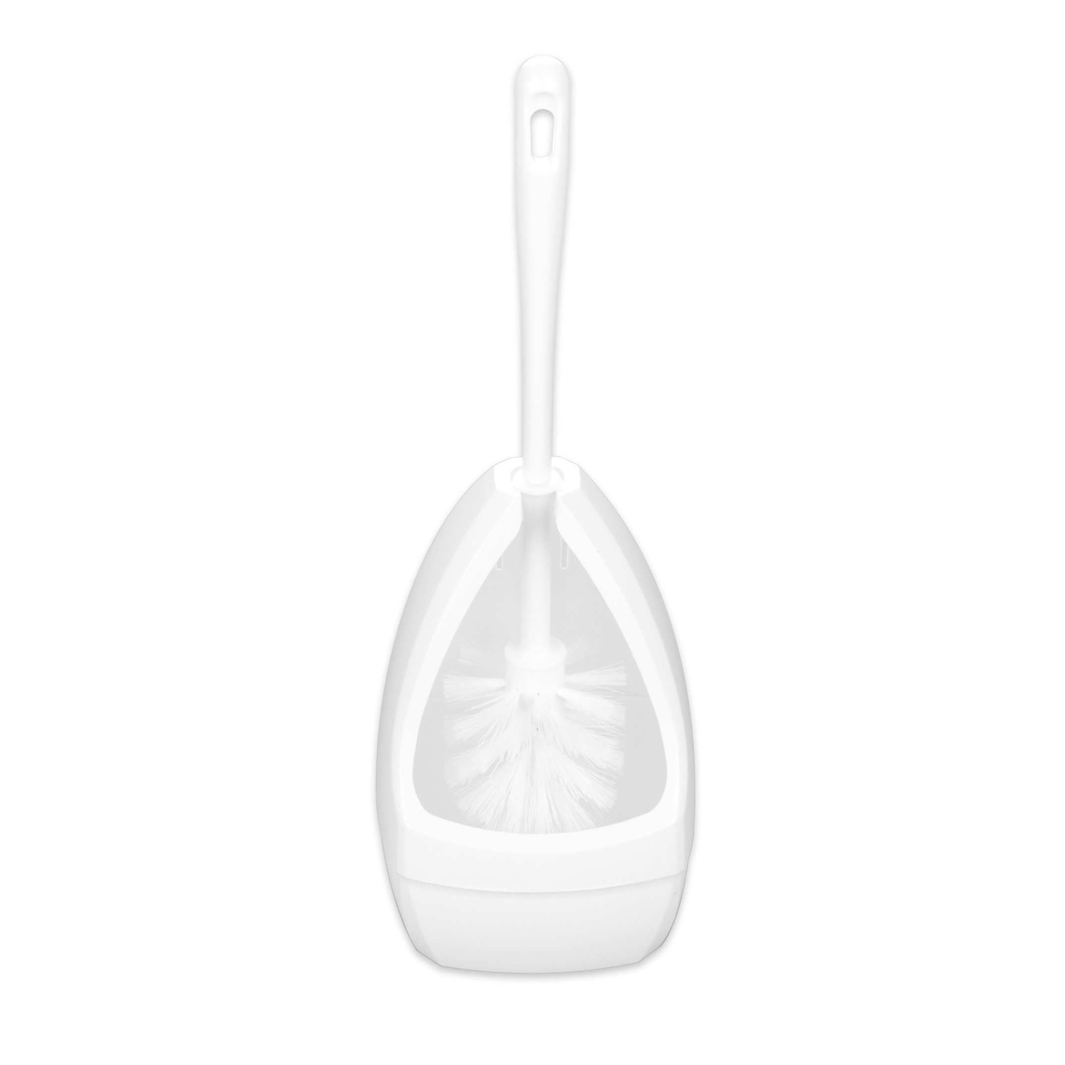 Wc-borstel/toiletborstel met houder wit 39.5 cm van kunststof -