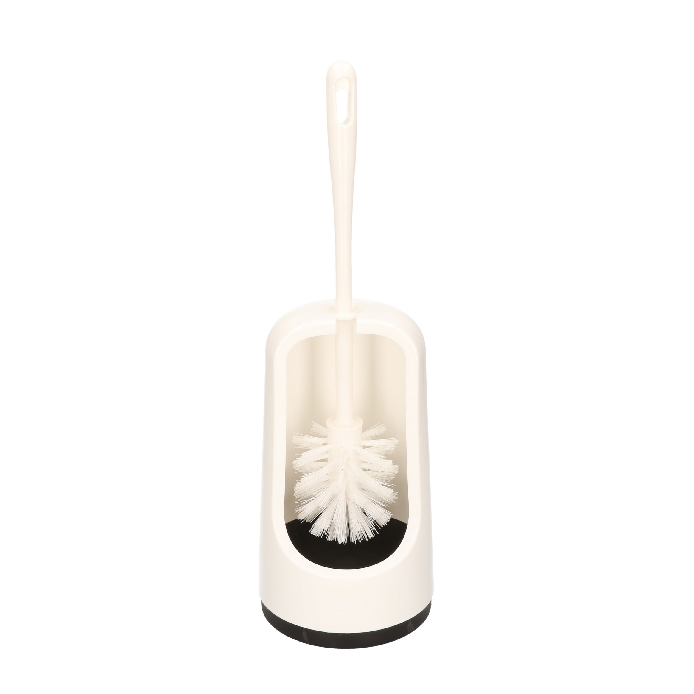 WC-borstel/toiletborstel inclusief houder wit 41 cm van kunststof -