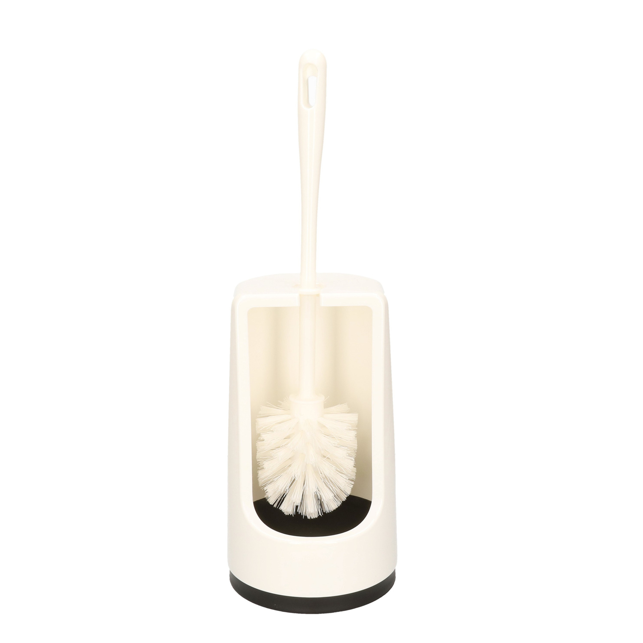 WC-borstel/toiletborstel met houder wit 41 cm van kunststof -