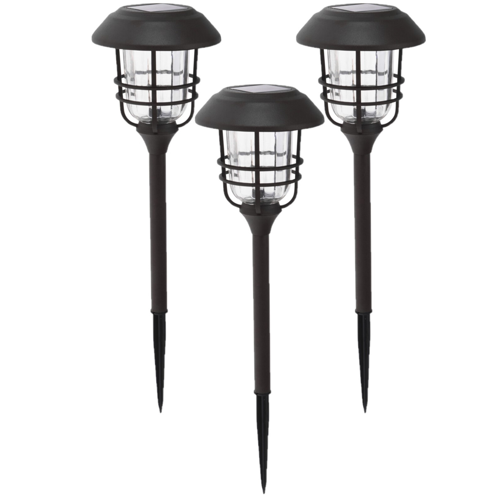 Set van 6x stuks solar tuinlampen/prikspots op zonne-energie 59 cm -