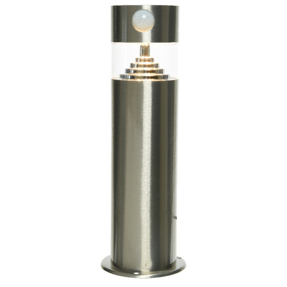 Solar tuinlamp/prikspot met bewegingssensor cilinder op zonne-energie 50 cm -