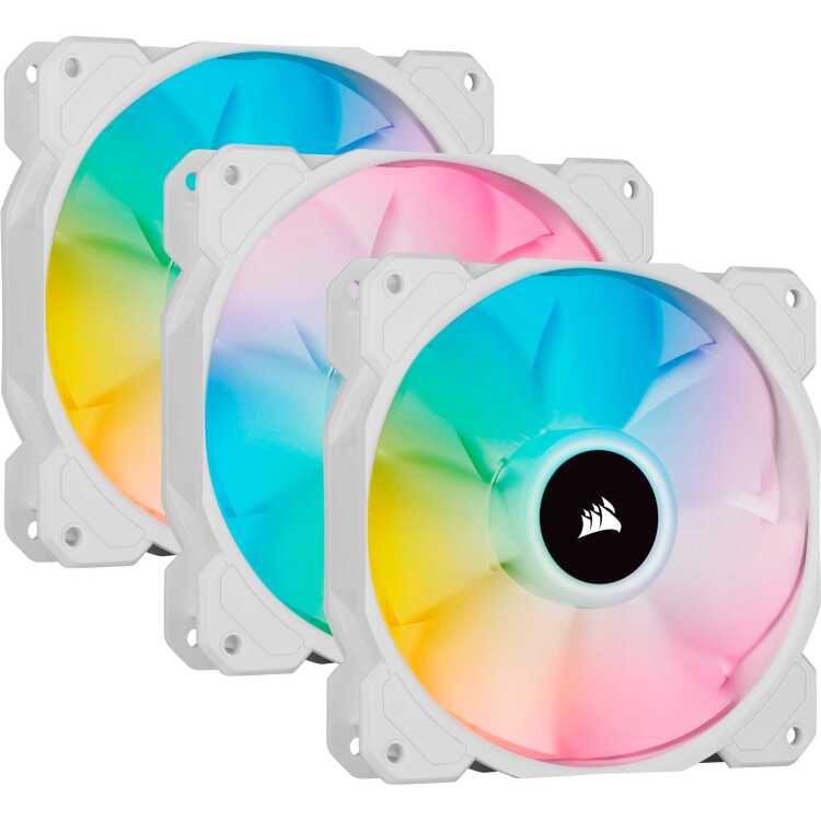 Corsair iCUE SP120 RGB ELITE Performance + Lighting Node CORE case fan 3 stuks, 4-pins PWM fan-connector