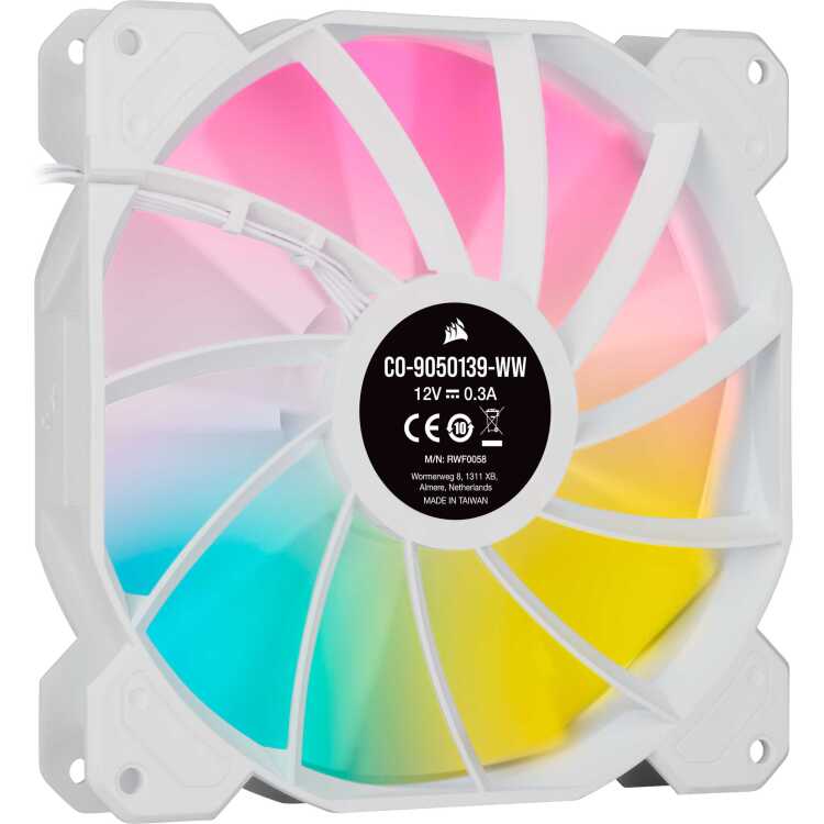 Corsair iCUE SP140 RGB ELITE Performance + Lighting Node CORE case fan 2 stuks, 4-pins PWM fan-connector