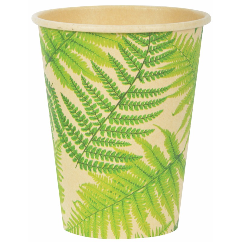 Varenblad jungle eco thema bekers 30x stuks 350 ml -