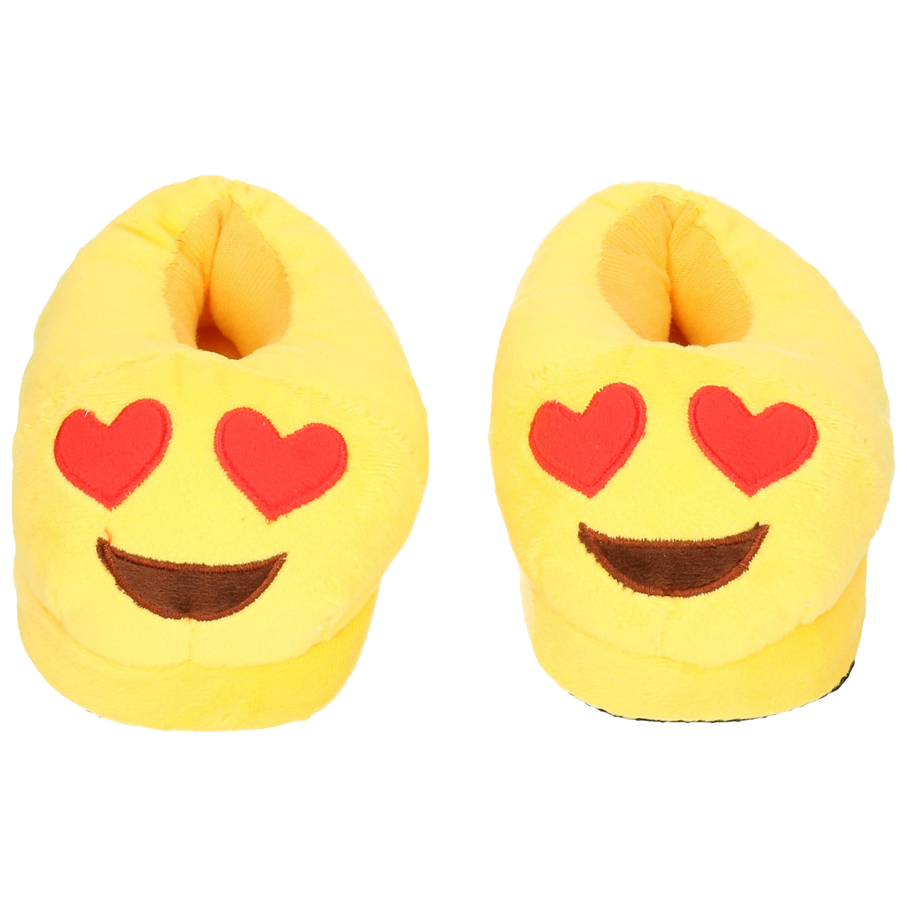 Emoticon sloffen hartjes ogen voor kinderen 25-27 -