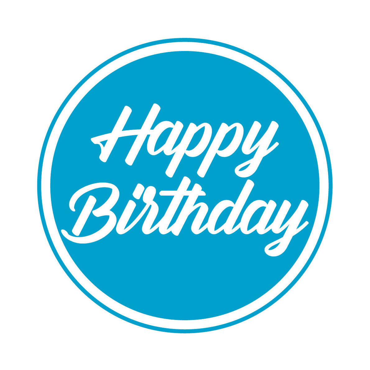 10x stuks bierviltjes/onderzetters Happy Birthday blauw 10 cm -