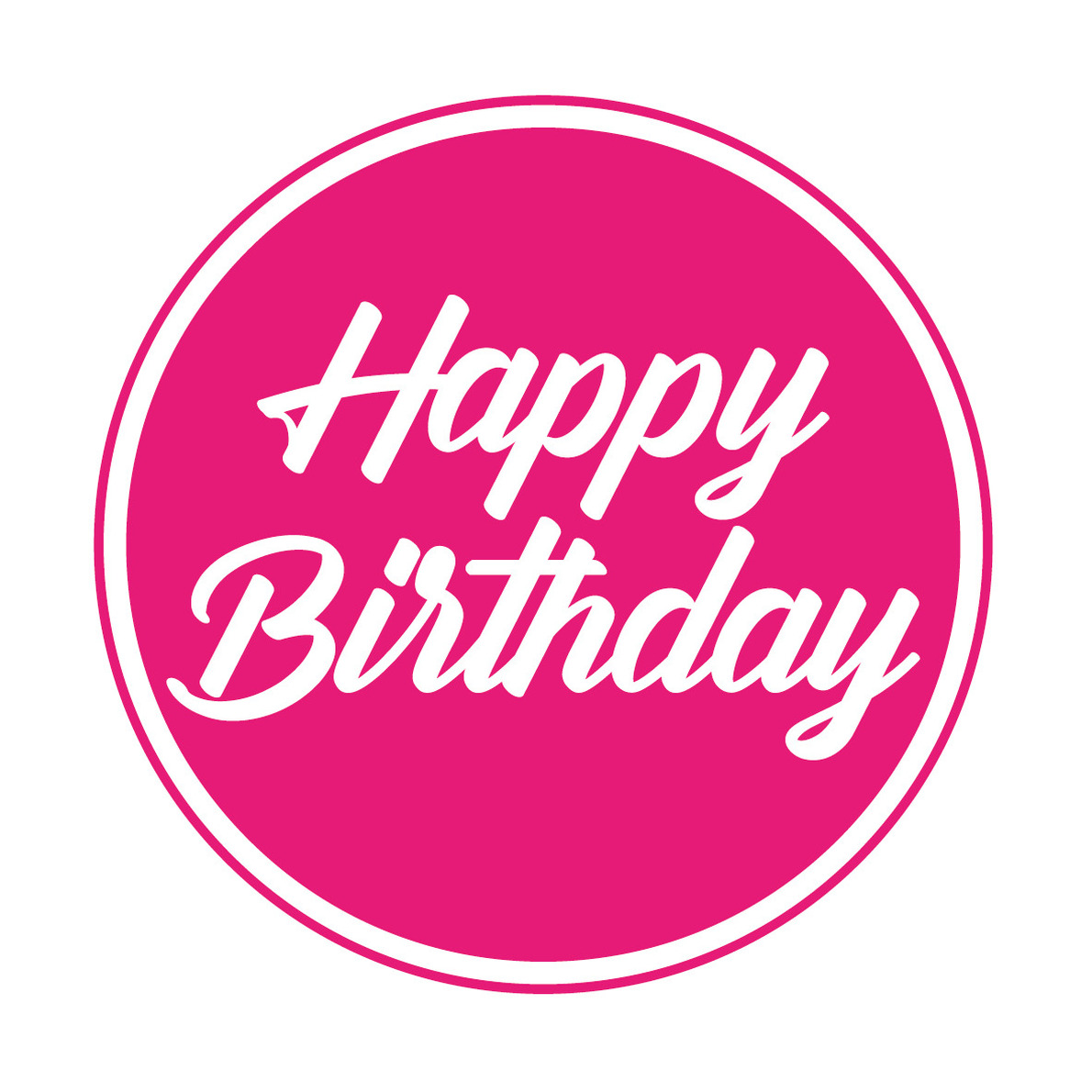 10x stuks bierviltjes/onderzetters Happy Birthday fuchsia roze 10 cm -