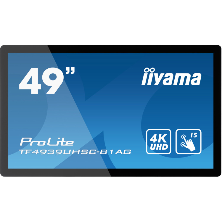 iiyama Prolite TF4939UHSC-B1AG public display Touch, VGA, HDMI, DisplayPort, Audio