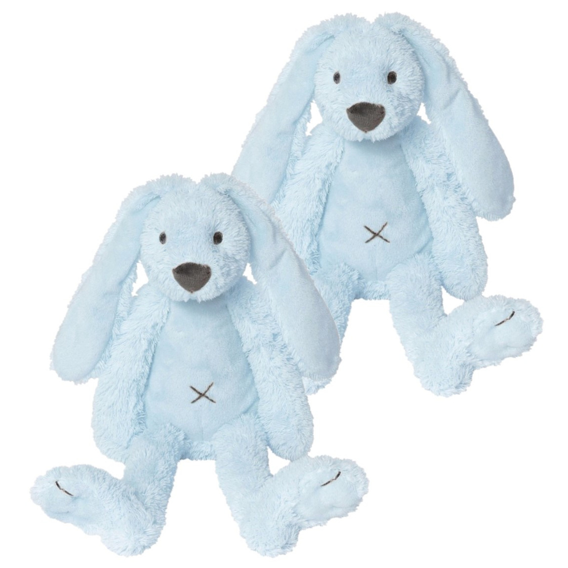 2x stuks happy Horse blauw pluche konijn knuffel Richie -