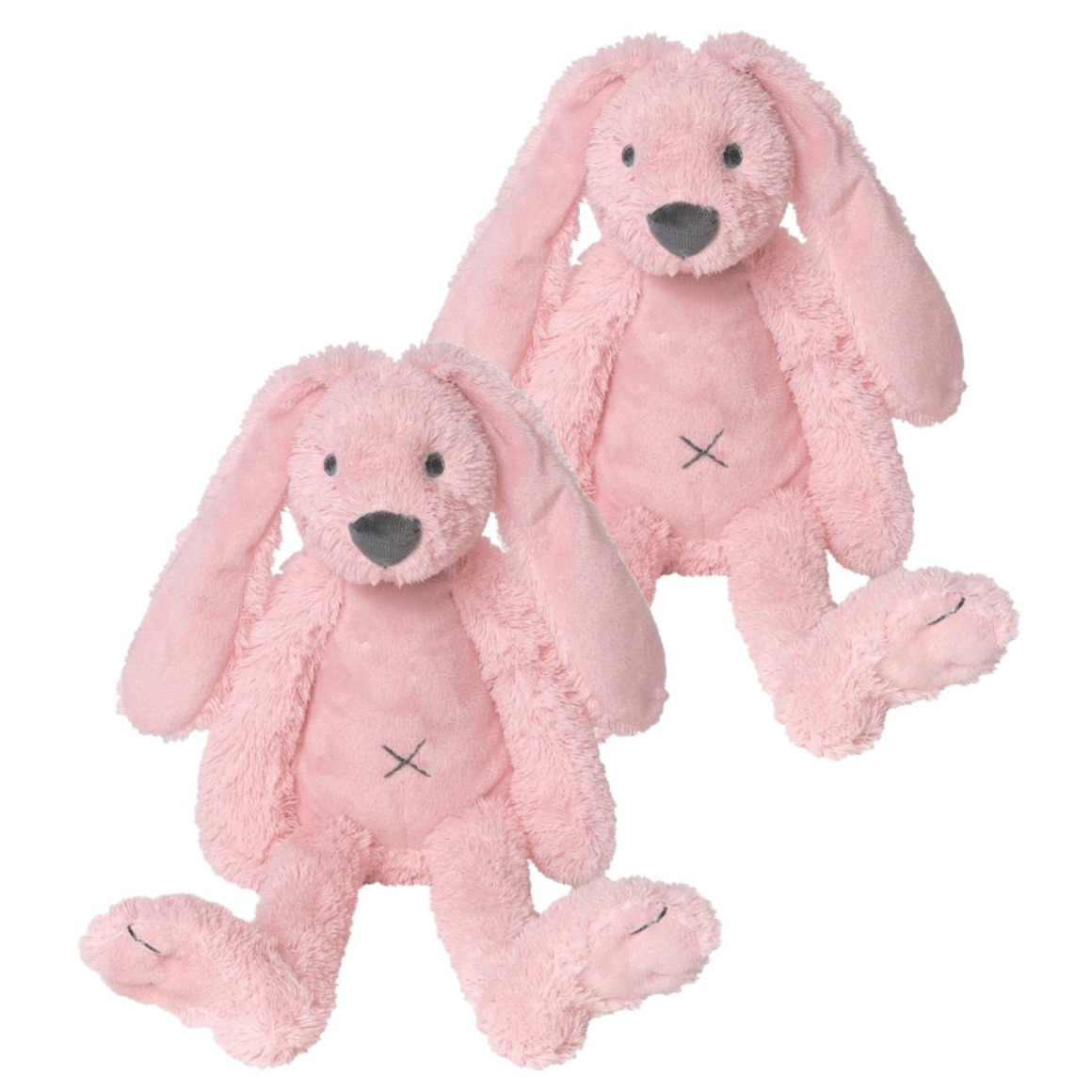 2x stuks happy Horse roze pluche konijn knuffel Richie -