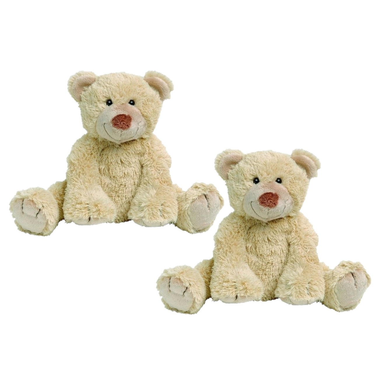 2x stuks happy Horse beige pluche knuffelbeer Boogy 24 cm -