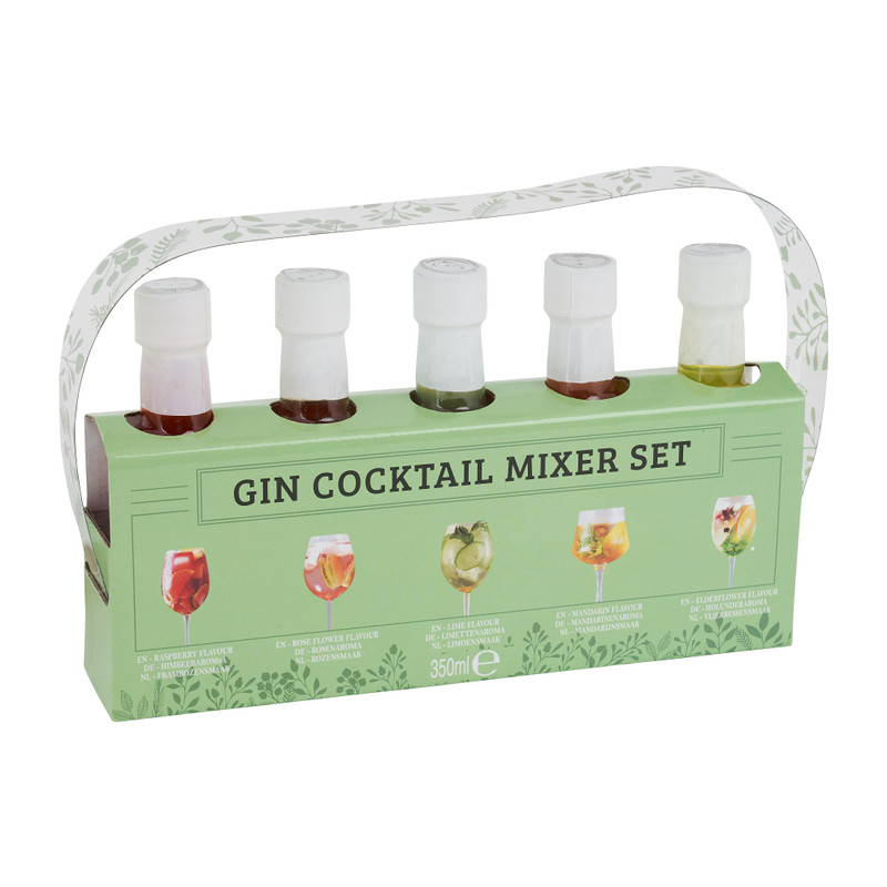 Gin cocktail mixer set - 5 smaken - 350 ml