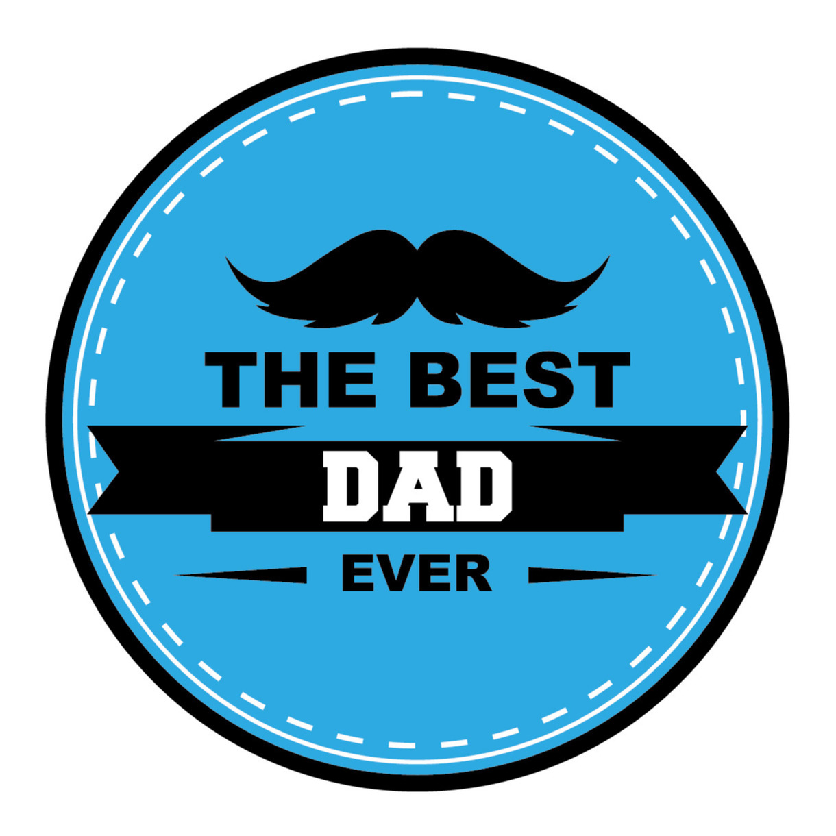15x stuks Vaderdag bierviltjes the best dad ever onderzetters blauw -