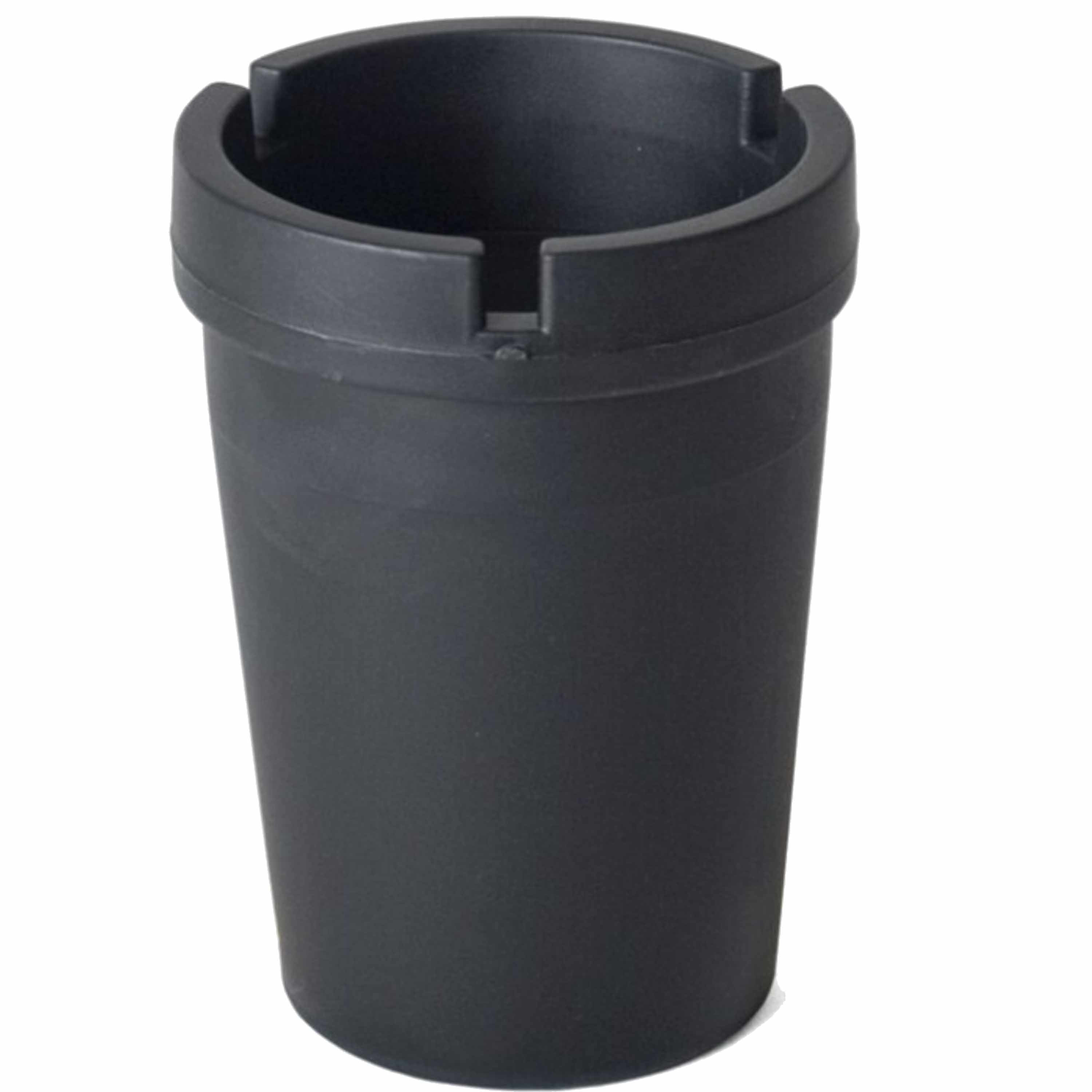 Auto asbak met deksel - zwart - 11 x 8 cm - Geurvrije/rookvrije auto asbak -