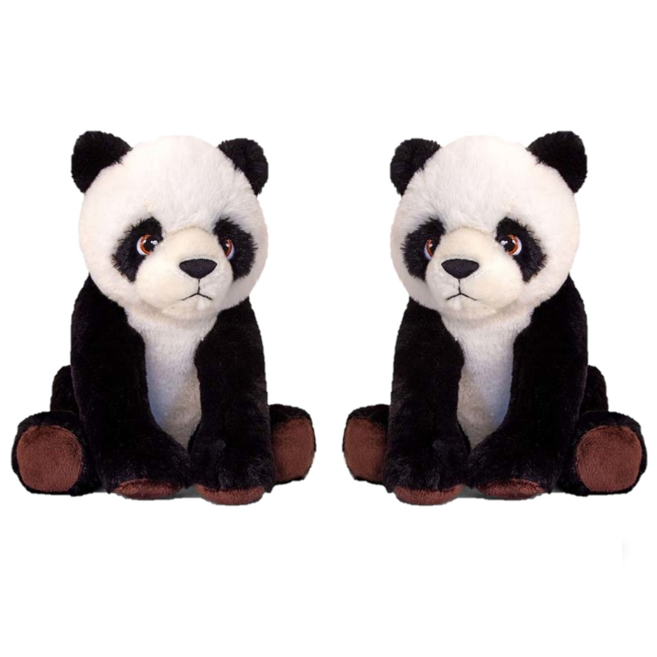 2x stuks pluche panda beer knuffel van 25 cm -