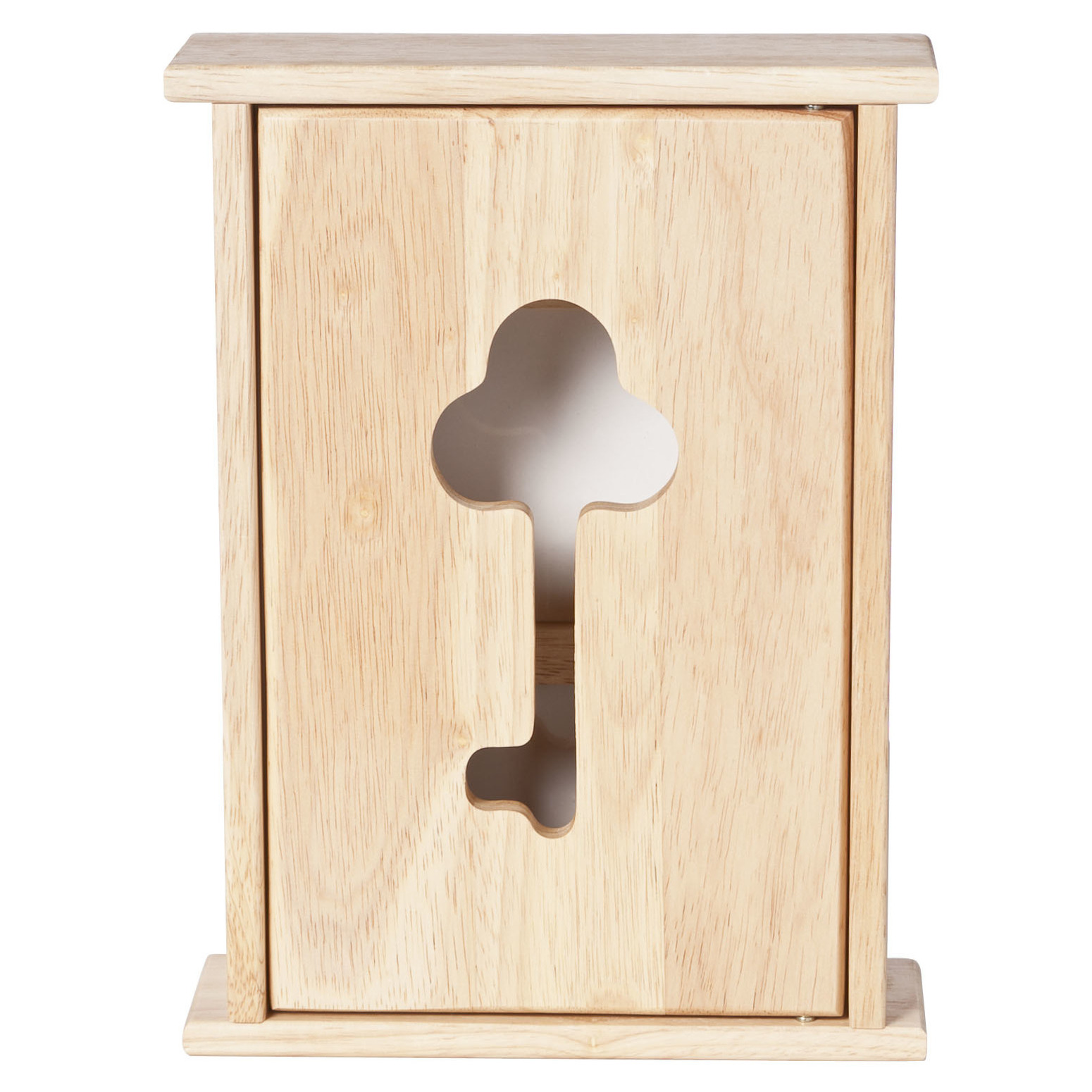 Houten sleutelkast/sleutelkluis naturel 19 x 26 cm -