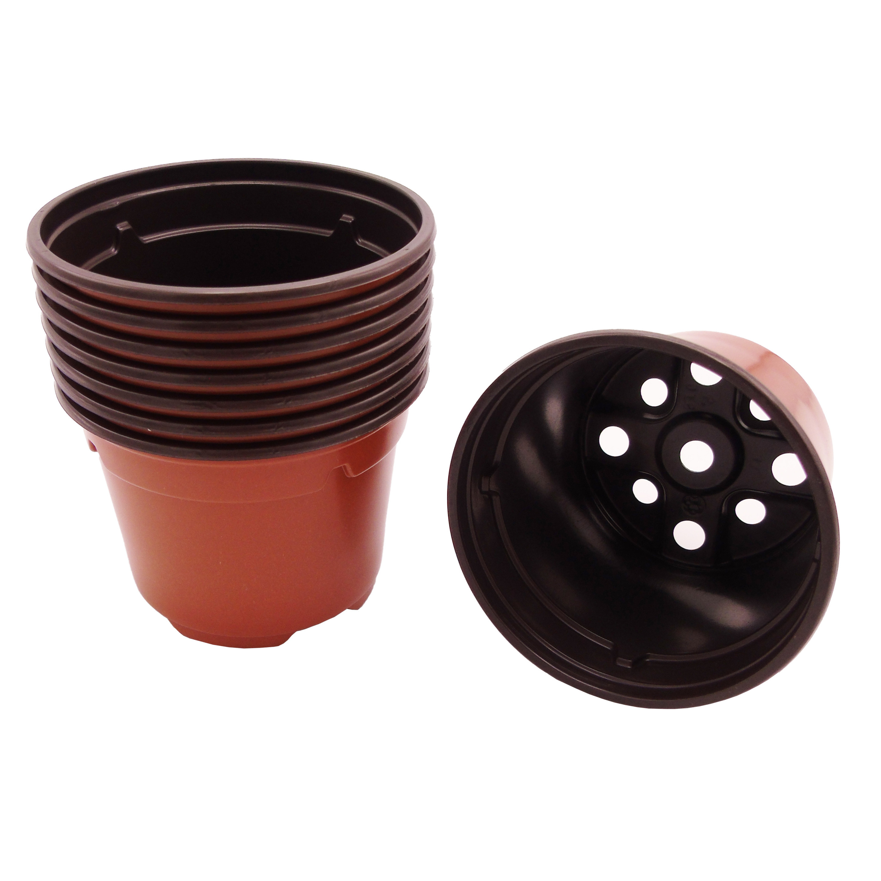 8x stuks kunststof stekpotjes / kweekpotjes 7 x 9 x 9 cm -