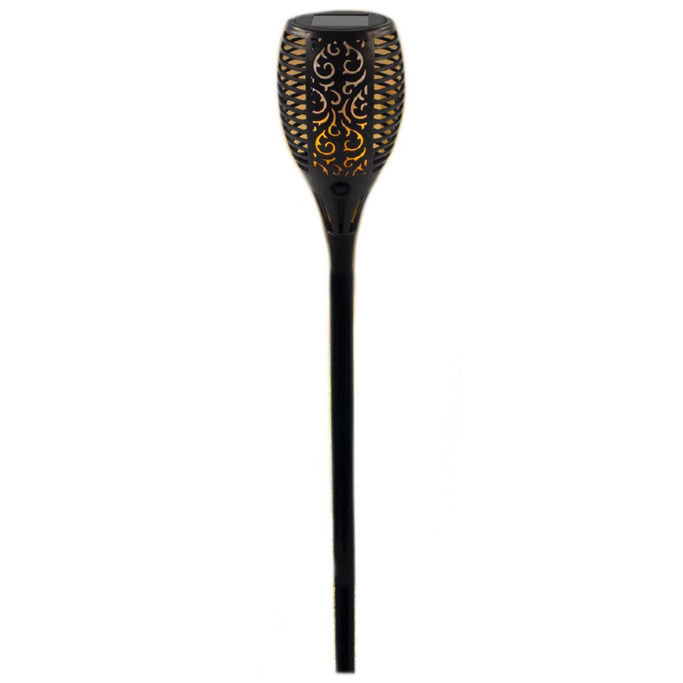 Solar tuinlamp/fakkel met vlameffect op zonne-energie 78 cm -