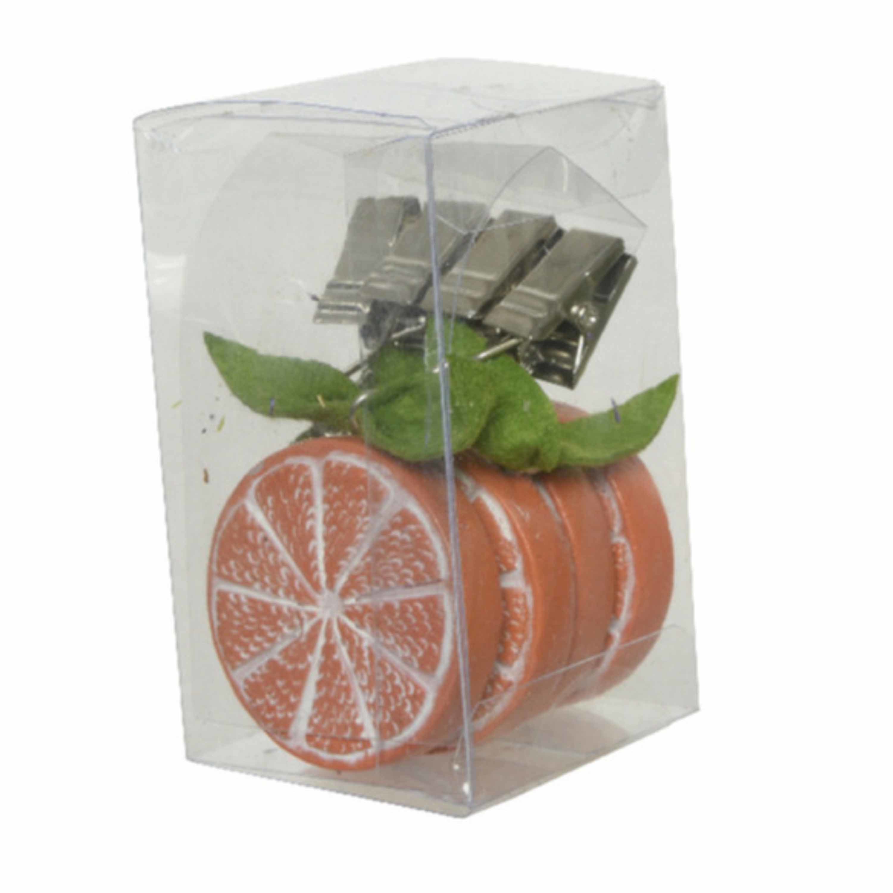 12x Sinaasappels tafelkleedgewichtjes fruit thema -