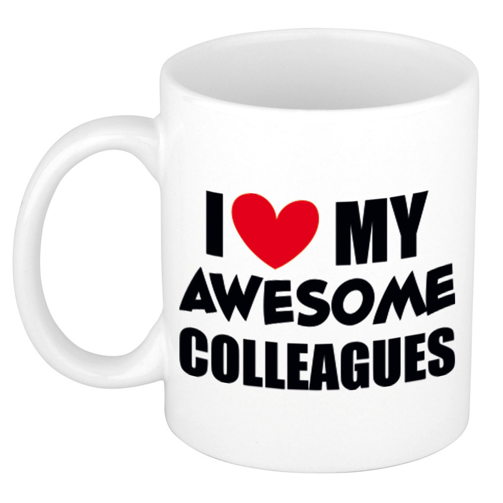I love my awesome colleagues cadeau mok / beker 300 ml -