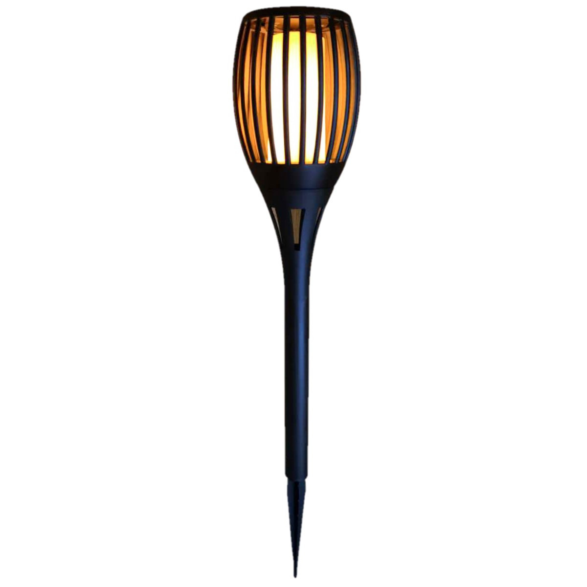 Solar tuinlamp/fakkel met vlameffect op zonne-energie 78 cm -