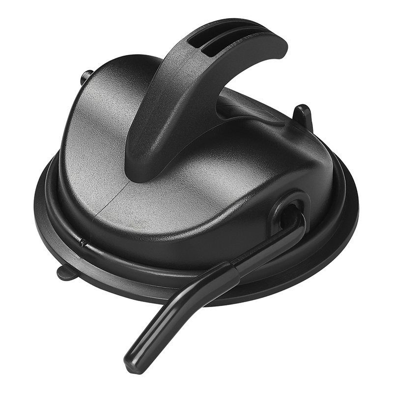 Ophanghaak met zuignap zwart 10 cm -