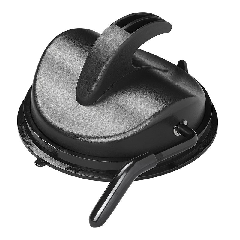 Ophanghaak met zuignap zwart 12 cm -