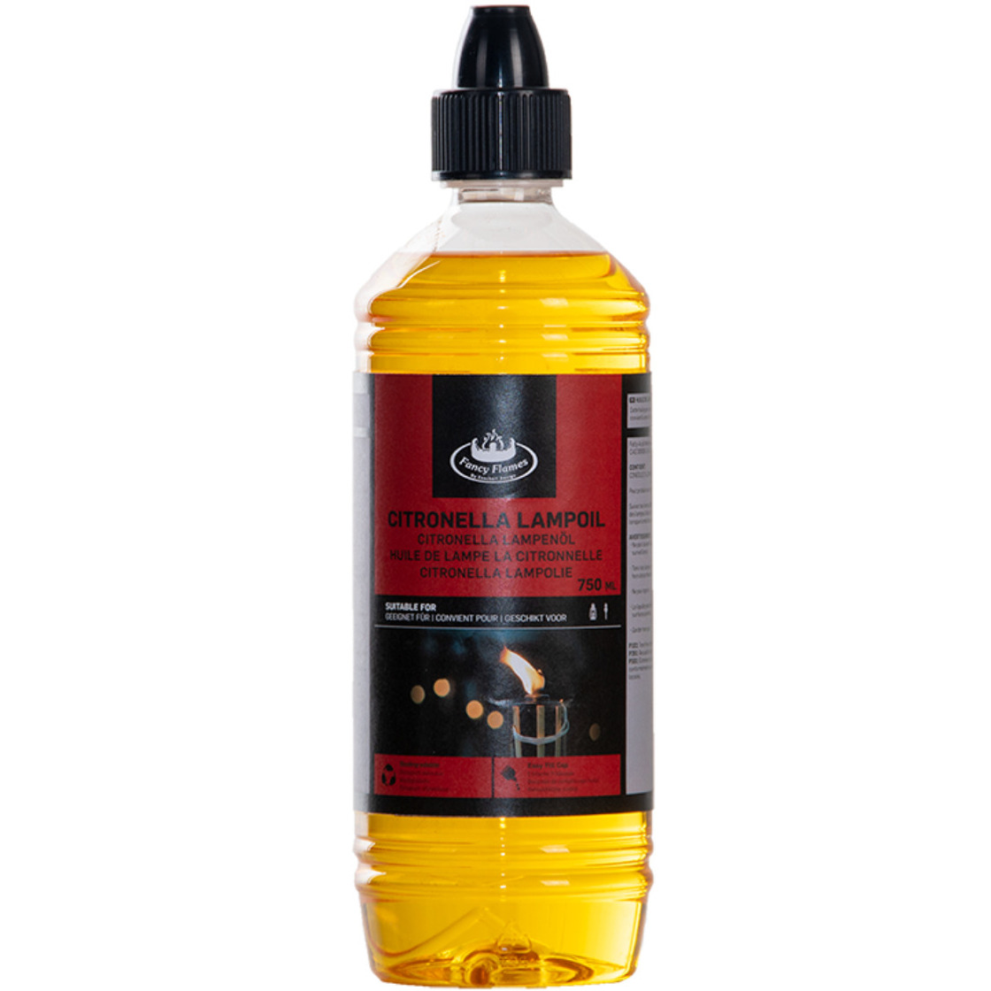 Bio citronella lampenolie/fakkelolie - 750 ml - citrusgeur -
