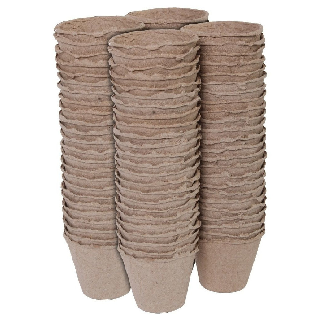 96x stuks stekpotje / kweekpot 8 cm - turfpotjes -